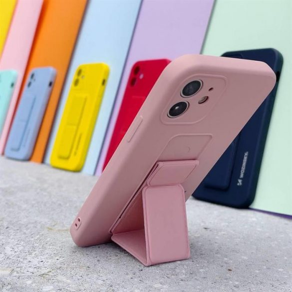 Husa Wozinsky Kickstand Husa flexibila din silicon cu suport iPhone XS Max negru