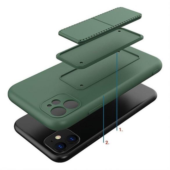 Husa Wozinsky Kickstand Husa flexibila din silicon cu suport iPhone 11 Pro gri