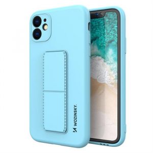 Husa Wozinsky Kickstand Husa flexibila din silicon cu suport iPhone 11 Pro albastru deschis