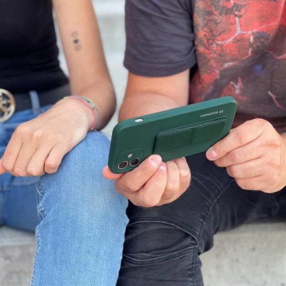 Wozinsky Kickstand Husă Husă de silicon flexibil cu un stand iPhone 11 Pro verde închis