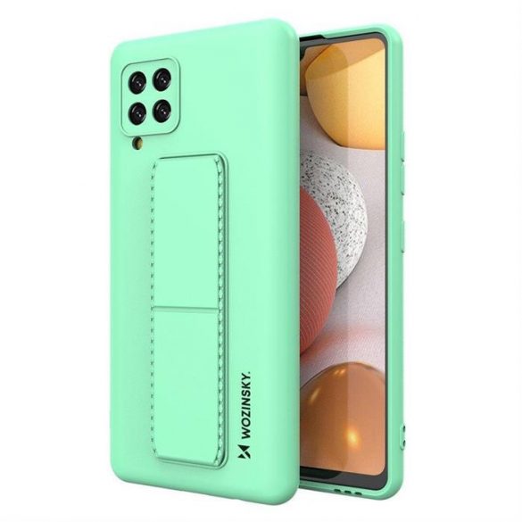 Husa Wozinsky Kickstand Husa flexibila din silicon cu suport Samsung Galaxy A42 5G mint