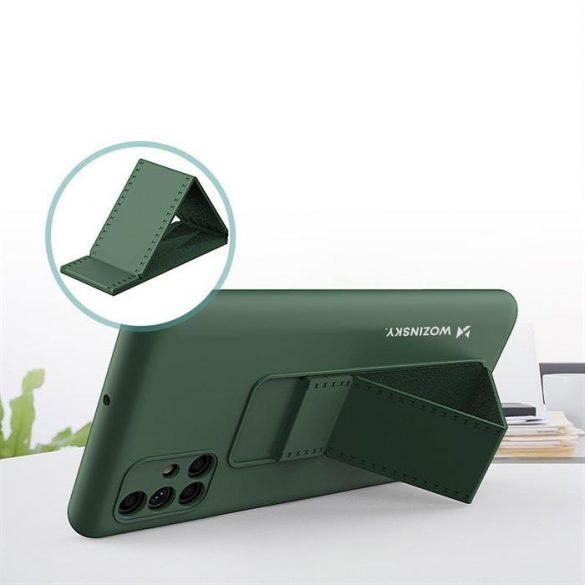 Husa Wozinsky Kickstand Husa flexibila din silicon cu suport Samsung Galaxy M51 negru