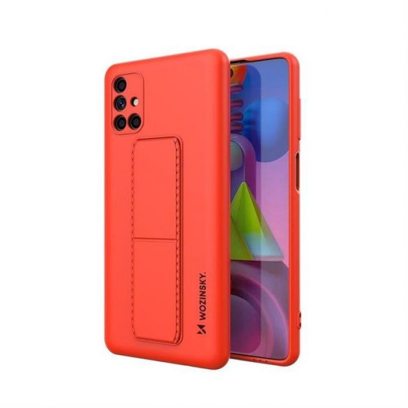 Husa Wozinsky Kickstand Husa flexibila din silicon cu suport Samsung Galaxy M51 rosu