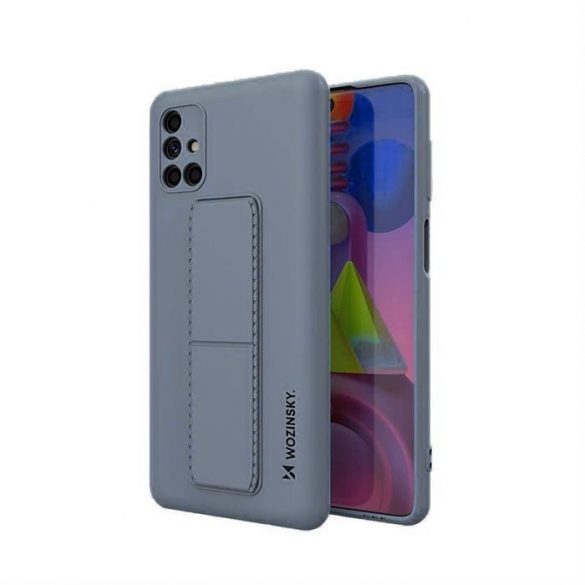 Husa Wozinsky Kickstand Husa flexibila din silicon cu suport Samsung Galaxy M51 albastru