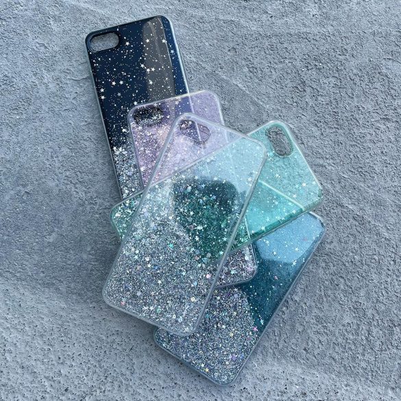 Wozinsky Star Glitter Shining Husă pentru Samsung Galaxy A22 4G transparent