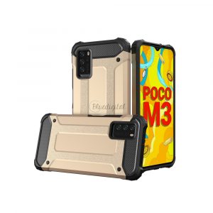 Hybrid Armor Husă Tough Rugged Husă pentru Xiaomi Redmi Note 10 5G / Poco M3 Pro de aur