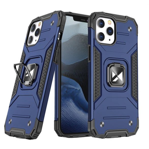 Husa Wozinsky Ring Armor Kickstand Tough Rugged Husa pentru iPhone 13 Pro Max albastra