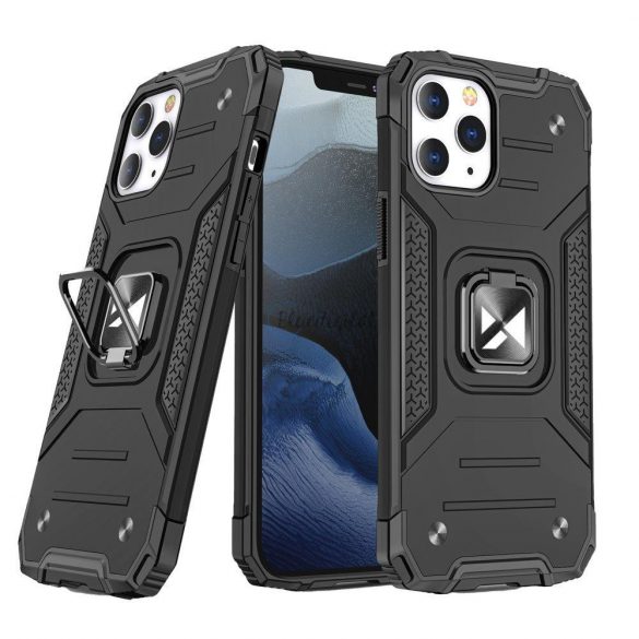 Wozinsky Ring Armor husă Kickstand Tough Rugged Husă pentru iPhone 13 negru