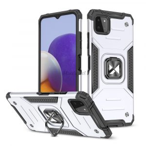 Wozinsky Ring Armor Husă Kickstand Tough Rugged Husă pentru Samsung Galaxy A22 4G argint