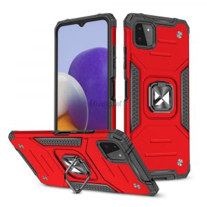 Wozinsky Ring Armor Husă Kickstand Tough Rugged Husă pentru Samsung Galaxy A22 4G roșu