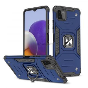 Wozinsky Ring Armor Husă Kickstand Tough Rugged Husă pentru Samsung Galaxy A22 4G albastru