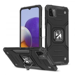 Wozinsky Ring Armor Husă Kickstand Tough Rugged Husă pentru Samsung Galaxy A22 4G negru