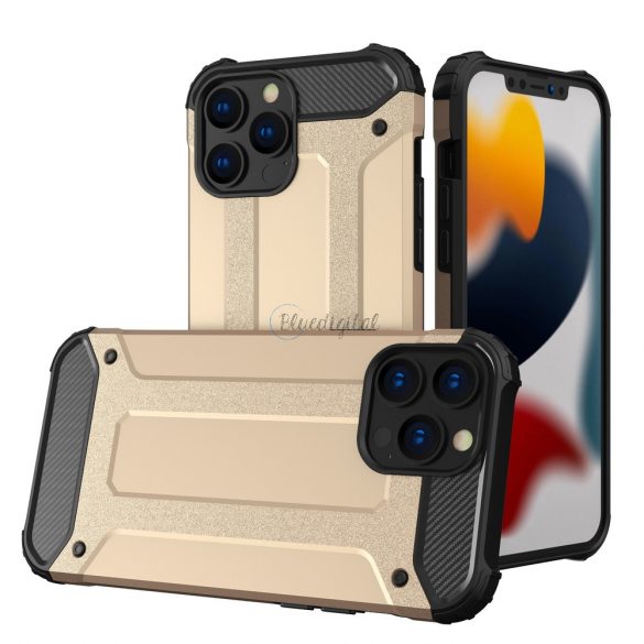 Husă Hybrid Armor Husă robustă pentru iPhone 13 Pro Max auriu