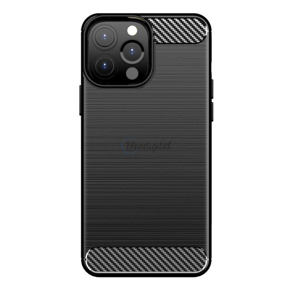 Husa Carbon Husa flexibila TPU pentru iPhone 13 Pro Max neagra