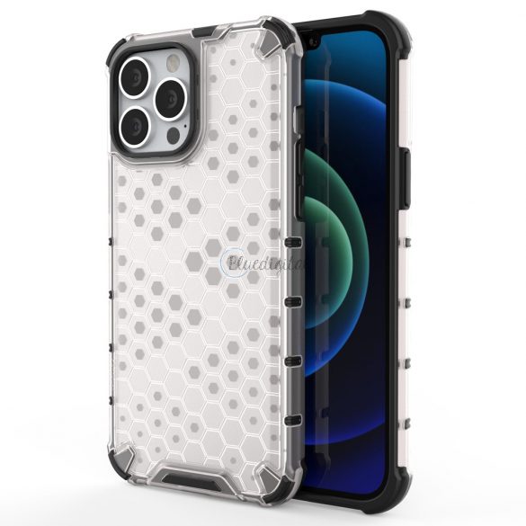 Husa cu armura Honeycomb cu bara de protectie TPU pentru iPhone 13 Pro Max transparenta