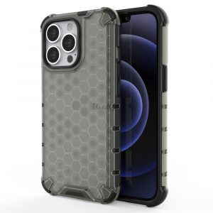 Husa cu armura Honeycomb cu bara de protectie TPU pentru iPhone 13 Pro neagra