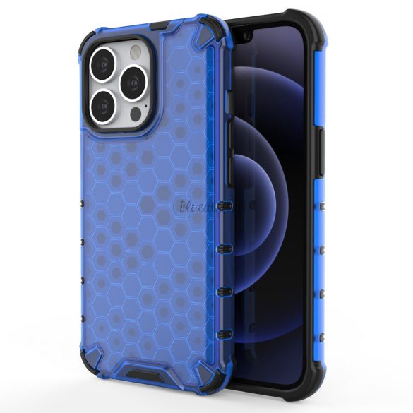 Honeycomb Husă blindată cu TPU Bumper pentru iPhone 13 Pro albastru