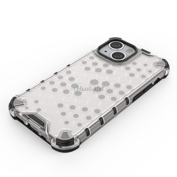 Husa cu armura Honeycomb cu Bumper TPU pentru iPhone 13 mini transparenta