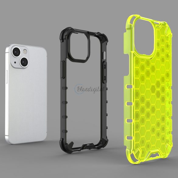 Husa cu armura Honeycomb cu Bumper TPU pentru iPhone 13 mini transparenta