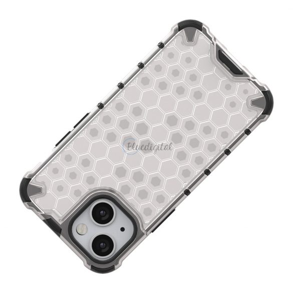 Husa cu armura Honeycomb cu Bumper TPU pentru iPhone 13 mini transparenta