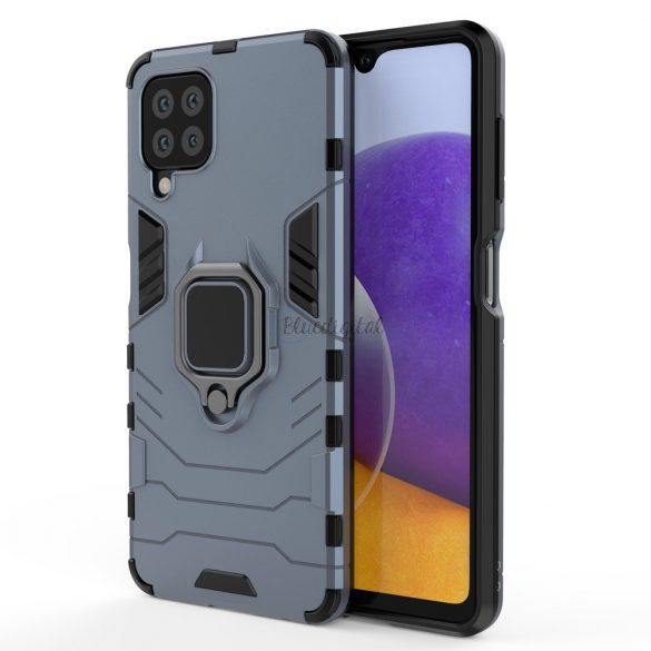 Husă Ring Armor Husă Kickstand Tough Rugged Husă pentru Samsung Galaxy A22 4G albastru