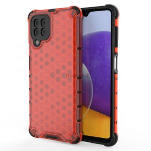 Honeycomb  Husă armură cu TPU Bumper pentru Samsung Galaxy A22 4G roșu