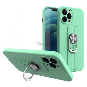 Husa Ring Case din silicon cu prindere pentru degete si suport pentru iPhone 11 Pro Max mint