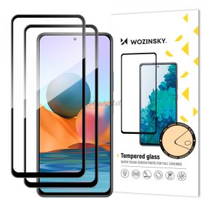 Wozinsky set de 2x super durabil Full Glue Folie securizată cu cadru husă Friendly Xiaomi Redmi Note 12 Pro + / Note 12 Pro / Note 12 5G / Note 12 / Xiaomi Redmi Note 10 Pro negru