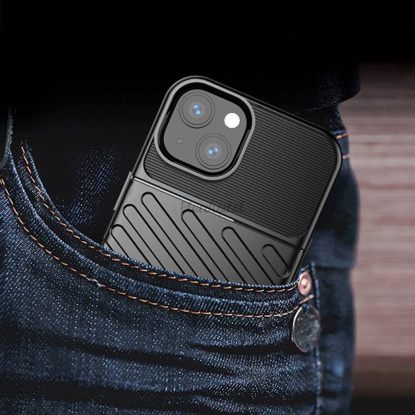 Thunder Husă Flexibil Tough Rugged Husă TPU husă pentru iPhone 13 mini albastru