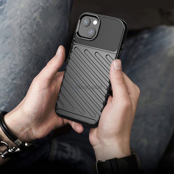 Thunder husă flexibil Tough Rugged Husă TPU husă pentru iPhone 13 mini negru