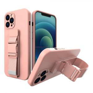 Husa de frânghie Husa airbag TPU cu gel pentru iPhone XS Max roz