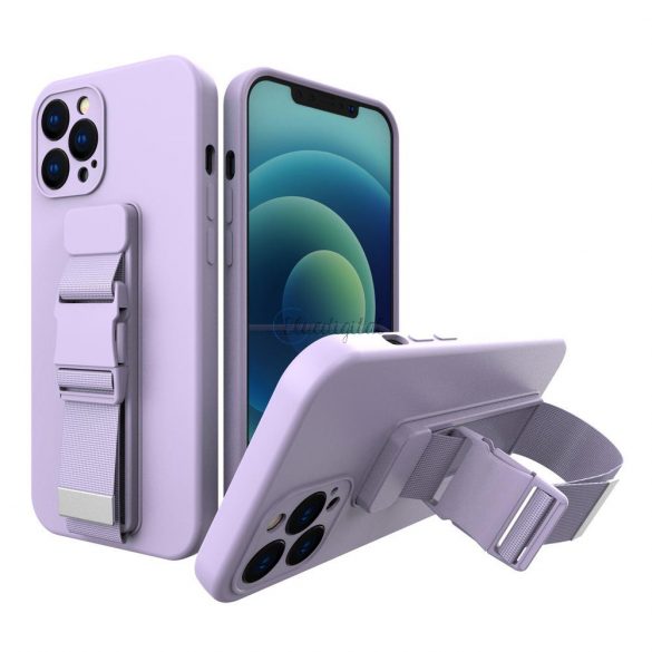 Husa de frânghie Husa airbag din gel TPU cu șnur pentru iPhone 11 Pro violet