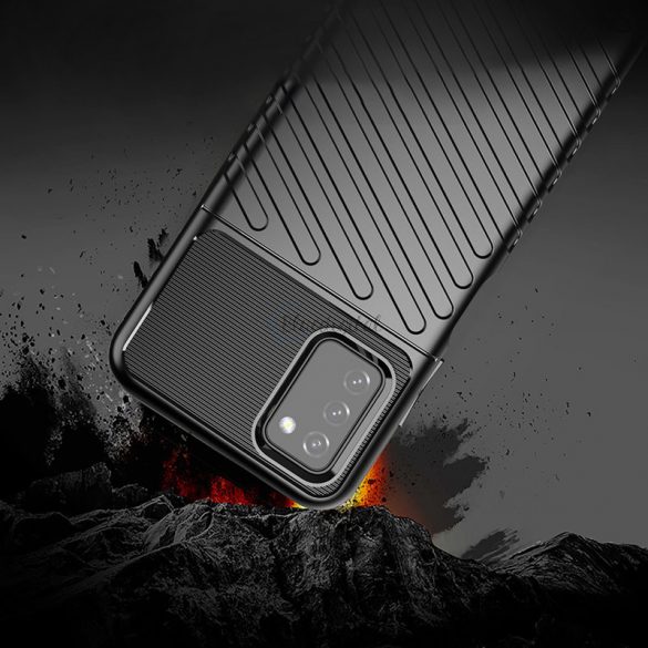 Thunder Husă Flexibil Tough Rugged Husă TPU husă pentru Samsung Galaxy A03s negru