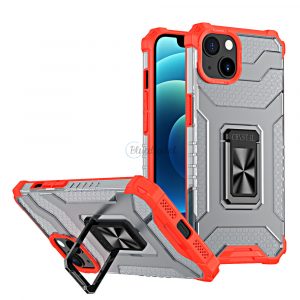 Husa Crystal Ring Kickstand Tough Rugged Husa pentru iPhone 13 mini rosie