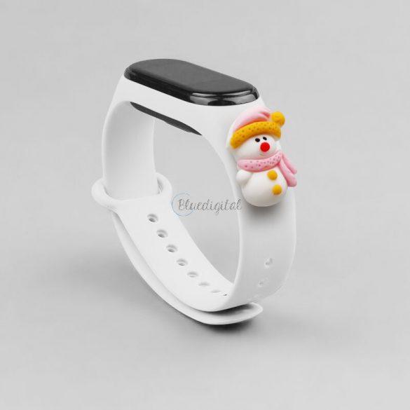 Curea de înlocuire a benzii de Crăciun pentru Xiaomi Mi Band 4 / Mi Band 3 Sărbători de Crăciun alb (snowman 2)