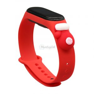 Curea curea de schimb de Crăciun pentru Xiaomi Mi Band 4 / Mi Band 3 Sărbători de Crăciun roșu (mănușă)