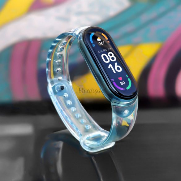 Înlocuire silicon bandă curea pentru Xiaomi Mi Band 6 / 5 albastru