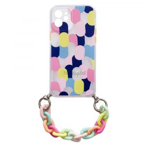 Husa Color Chain Case husa elastica flexibila din gel cu pandantiv de lant pentru Samsung Galaxy A22 4G multicolor (1)