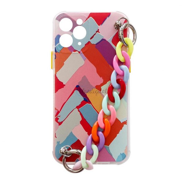 Color Chain Case Husă elastică flexibilă din gel cu pandantiv de lanț pentru Samsung Galaxy A72 4G multicolor (3)