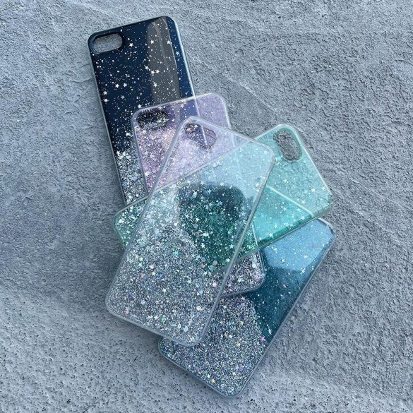 Husa Star Glitter Shining pentru iPhone 13 Pro neagra