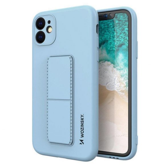 Husa Wozinsky Kickstand Husa flexibila din silicon cu suport Samsung Galaxy A32 4G albastru deschis