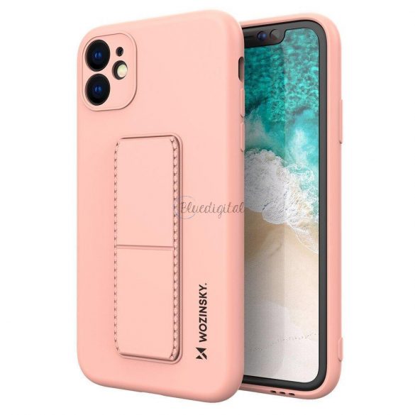 Wozinsky Kickstand Husă Husă de silicon flexibil cu un stand Samsung Galaxy A32 4G roz