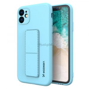 Husa Wozinsky Kickstand Husa flexibila din silicon cu suport Samsung Galaxy A22 4G albastru deschis