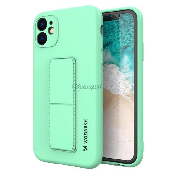 Husa Wozinsky Kickstand Husa flexibila din silicon cu suport Samsung Galaxy A22 4G mint