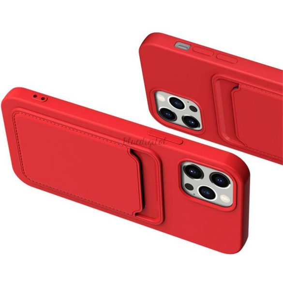 Card Case Husă portofel din silicon cu documente suport card pentru Xiaomi Redmi Note 10 / Redmi Note 10S bleumarin