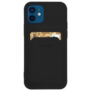 Card Case Husa portofel din silicon cu acte suport card pentru Samsung Galaxy A72 4G negru