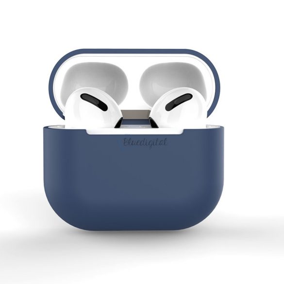 Apple AirPods 3 silicon moale husă căști albastru închis (husă C)