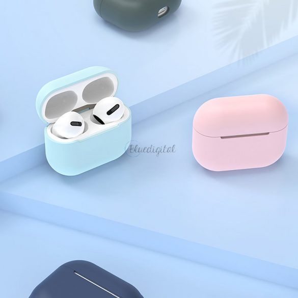 Apple AirPods 3 silicon moale husă căști albastru închis (husă C)