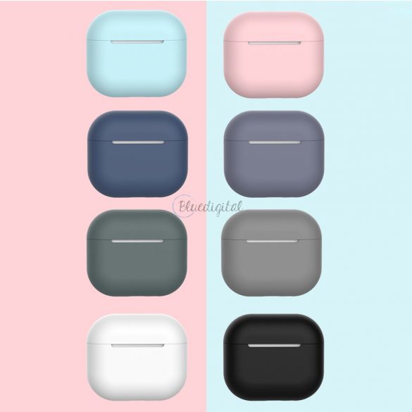 Apple AirPods 3 silicon moale husă căști albastru închis (husă C)