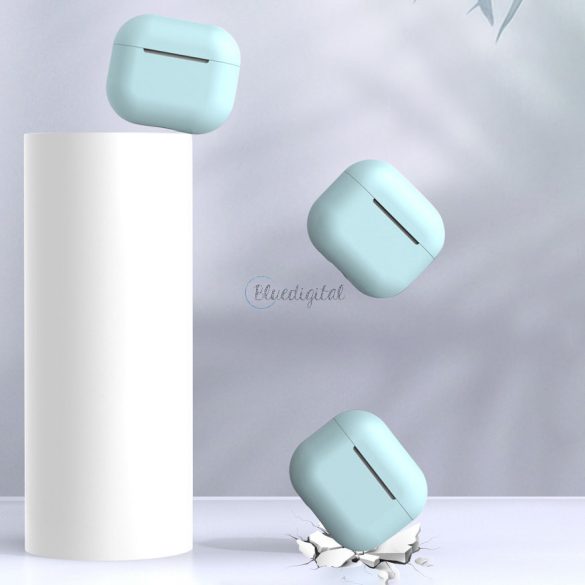 Apple AirPods 3 silicon moale husă căști albastru închis (husă C)